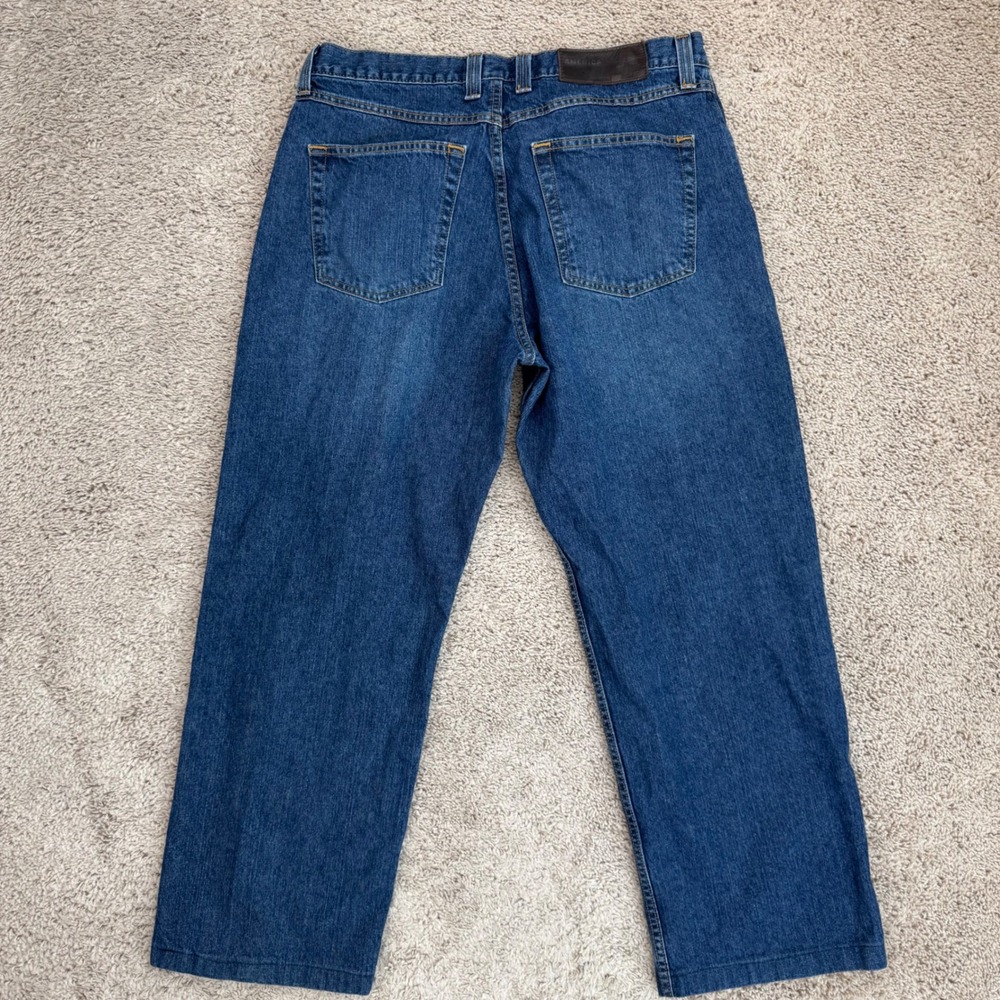 Perry Ellis America Jeans Men (36x29 Actual) Blue Denim Relaxed Fit Cotton Pant‎ - Picture 12 of 12